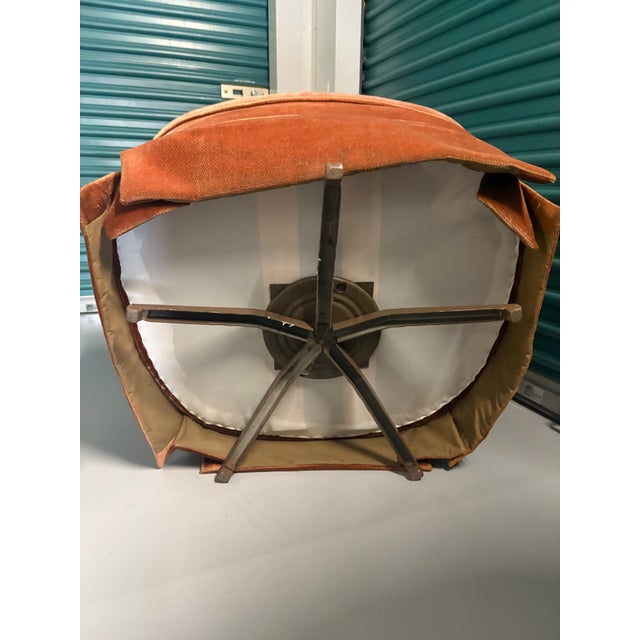 Mid Century Modern Swivel Barrel Tufted Club Lounge Chairs For Sale - Image 10 of 11