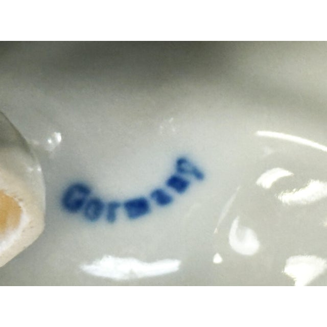 1940's Germany Hand Painted Large Porcelain Parrots- A Mirrored Pair For Sale - Image 11 of 18