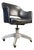 Mid-Century Desk Chair in Aluminium and Leather, 1950s For Sale