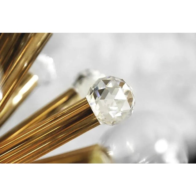 Gilt Brass Pendant Lamp with Swarovski Balls from Ernst Palme, 1960s For Sale - Image 11 of 18