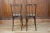 Set of French Cined Wooden Bistro Chairs For Sale - Image 3 of 7