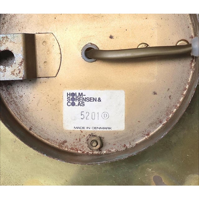 Brown Brass Flower Wall Lamp by Svend Aage Holm Sørensen for Holm Sørensen & Co, 1960s For Sale - Image 8 of 9