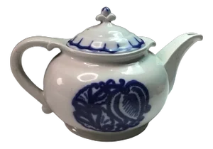 Lilyblå Teapot in Ceramic by Wilhelm Kåge for Gustavsberg, 1917