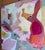 Folk Art “Fluffle” a Rabbit Painting by LWren Walraven For Sale - Image 3 of 10