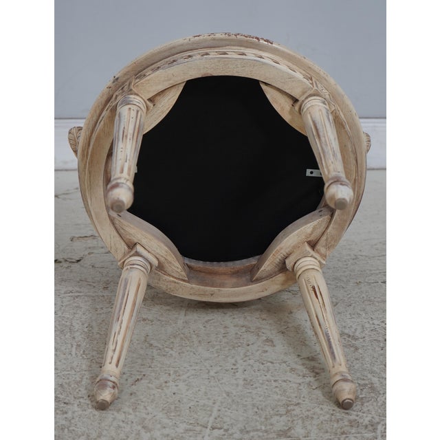 French Louis XV Cane Back Painted Vanity Stool For Sale - Image 18 of 18