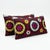 Mid-Century Modern Samarkand Suzani Bedding Pillow Cover 15'' X 31'' - Set of Two For Sale - Image 3 of 4