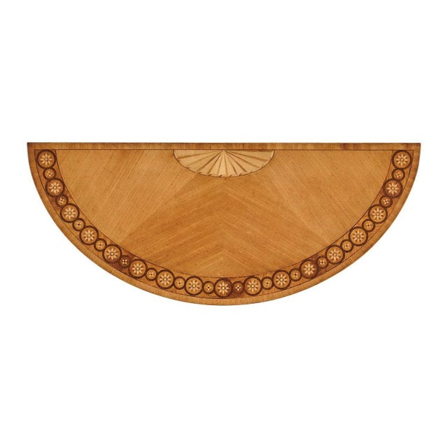 Not Yet Made - Made To Order Petite English Neoclassical Giltwood Demi-Lune Console For Sale - Image 5 of 7
