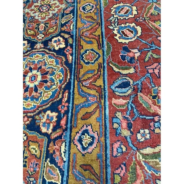 1950s Persian Tabriz Area Rug 12’7″ X 18’11” For Sale - Image 4 of 13
