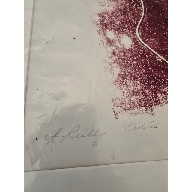 Mid-Century Modern Vintage Mid Century Modern Signed Lithograph Lady For Sale - Image 3 of 8