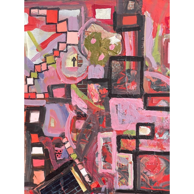 Contemporary Modern Abstract Oil on Board, the Weave For Sale - Image 14 of 18