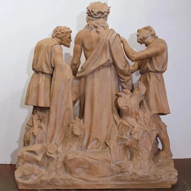 French 19th Century French Terracotta “Christ Stripped of His Garments” Sculpture For Sale - Image 3 of 10