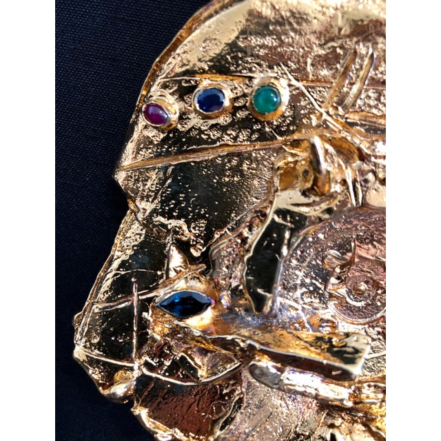 Igael Tumarkin, Gilt Bronze Sculpture Brooch Wearable Art Israeli Tumarkin Abstract Surrealist, c.1960s-1970s For Sale - Image 9 of 14