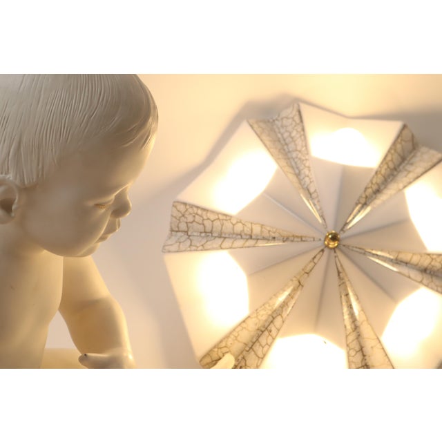 Star Wall Lamp in White and Gold Ceramic from Pan Keramik, Germany, 1970s For Sale - Image 13 of 17