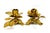 Mid-Century Modern Vintage Pair Gold-Tone Metal Rose Candle Holders — Hollywood Regency / Maison Jansen Style For Sale - Image 3 of 12