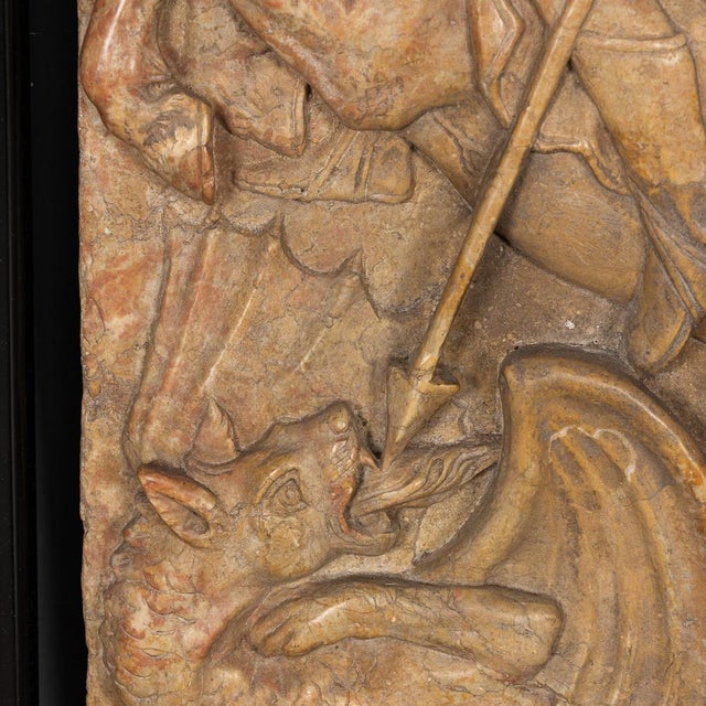 Italian Artist, Plaque of George Slaying the Dragon, 1870, Marble For Sale - Image 6 of 17