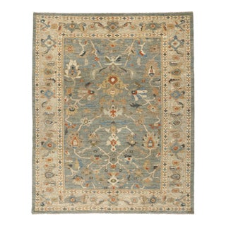 Blue Persian Sultanabad Rug - 08'02 X 10'01 For Sale