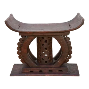 Large Vintage African Tribal Ashanti Stool
