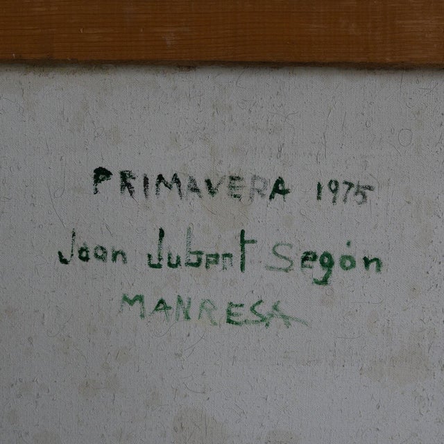 Joan Jubert Segon, Lavender Fields and Olive Trees, Primavera (Spring), 1970s, Oil on Canvas For Sale - Image 6 of 7