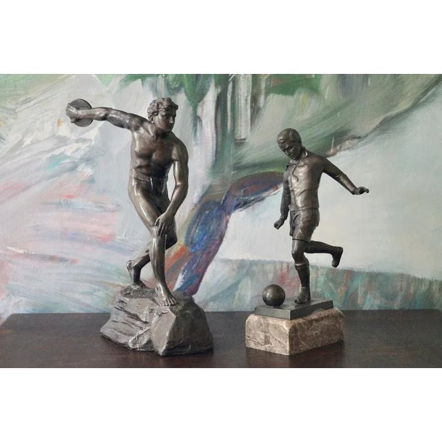 Art Deco Bronze Statues, Germany, 1930s, Set of 2 For Sale - Image 13 of 13