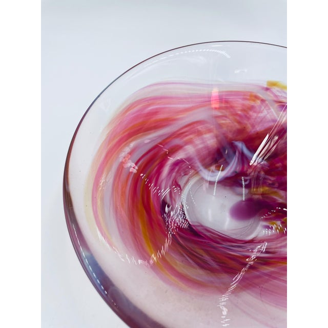 Glass Tempera Art Bowl by Anna Ehrner for Kosta Boda, 1985 For Sale - Image 7 of 9