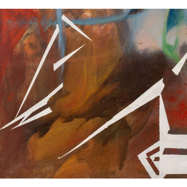 Late 20th Century Fritz Bonner Abstraction Acrylic on Canvas For Sale - Image 5 of 10