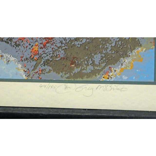 Greg McBride "Waterfall" Signed Numbered Serigraph on Paper 1980 For Sale - Image 4 of 4