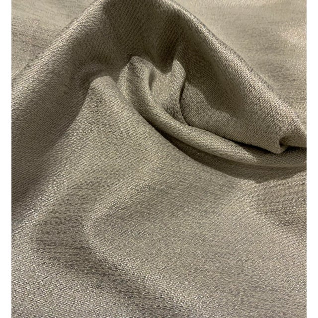 Modern Caracole Modern Platinum/Grey Woven Designer Fabric - 16 Yards For Sale - Image 3 of 5