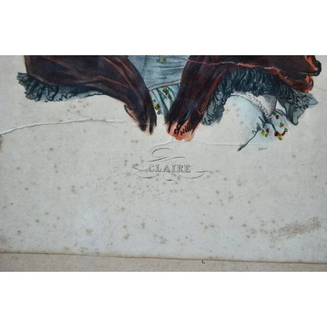 Dopter Paris, Claire, 19th Century, Lithograph, Framed For Sale - Image 4 of 10