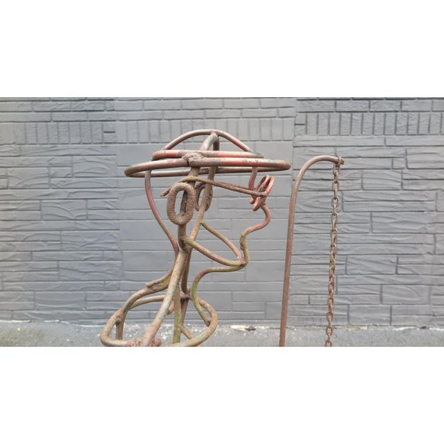 Metal 1990s "Fisherman" Metal Sculpture by A.R. Gately For Sale - Image 7 of 13