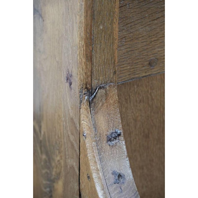 Antique Gothic Style Oak Church Pew with Carvings For Sale - Image 15 of 18