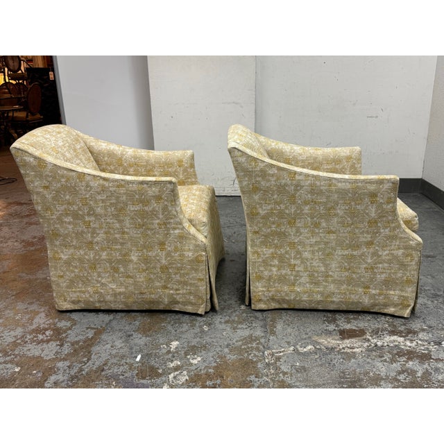 Lee Industries Swivel Lounge Chairs, Pair For Sale In San Francisco - Image 6 of 12