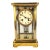 Antique French H&h Crystal 8-Day Regulator Clock - Gilt Brass & Beveled Glass For Sale
