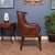 Traditional Style Leather Arm Chair For Sale - Image 6 of 12