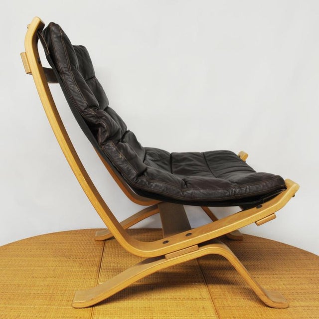 Animal Skin Vintage Danish Leather Lounge Chair from Bramin Møbler, 1970s For Sale - Image 7 of 14