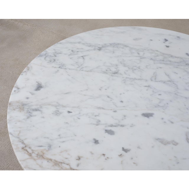 Bronze Bohemian Bronze Mace Finial Cocktail Table Carrara Marble Top For Sale - Image 8 of 18