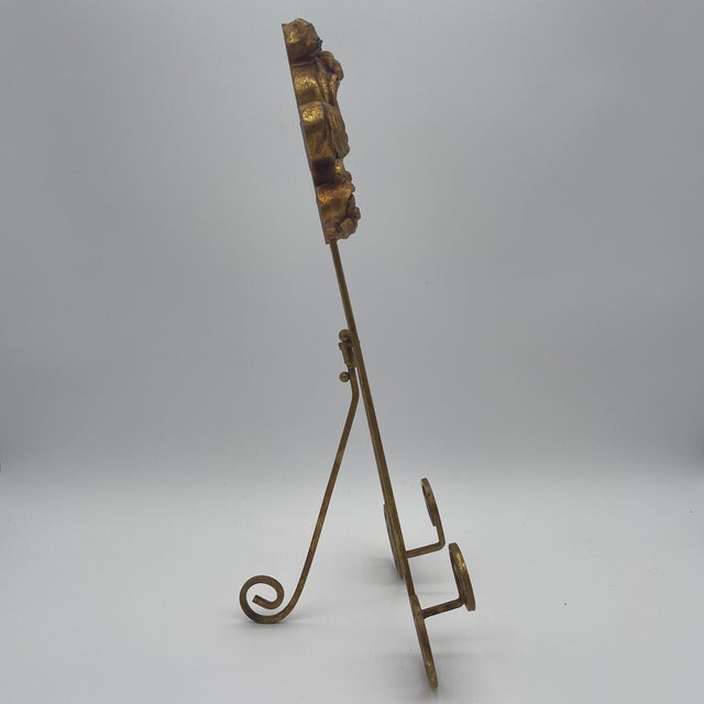 Fleur De Lis Plate or Picture Easel For Sale - Image 4 of 4