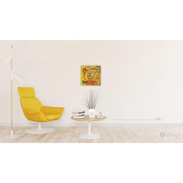 This is a unique original textured acrylic painting on canvas by contemporary artist Serg Graff, titled "Watermelon Rind"....