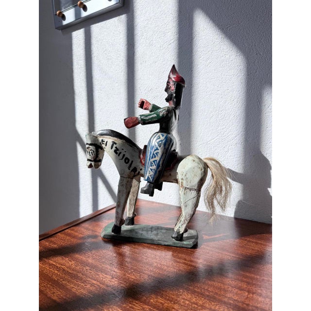 Folk Art Cheval Statuette, Guatemala, 1970s For Sale - Image 6 of 18
