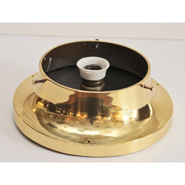 Art Nouveau Ceiling Lamp in Brass and Glass, 1890s For Sale - Image 9 of 10