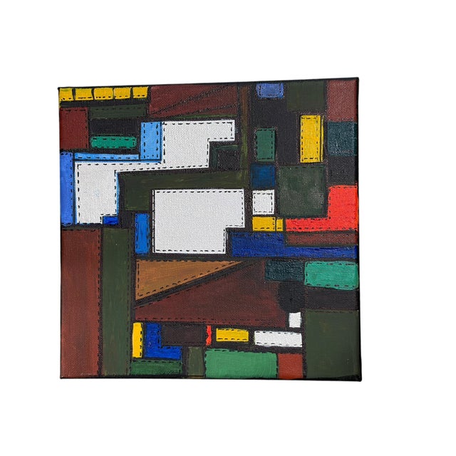 Abstract Mixed Media Acrylic Set of Four Panels Titled Bojagi by Yjr For Sale - Image 11 of 11