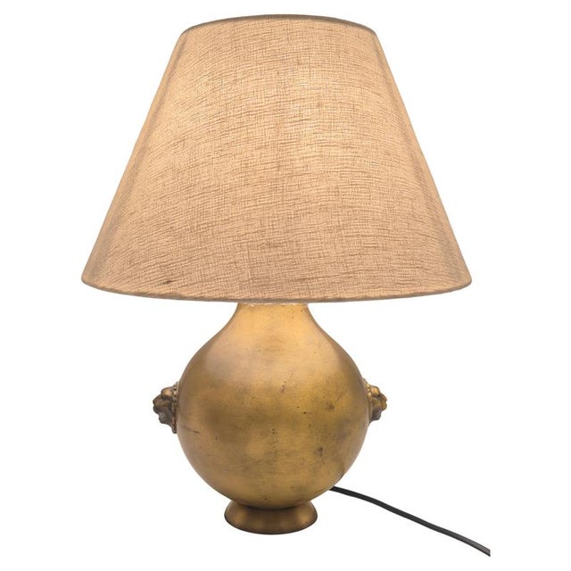 Swedish Grace Table Lamp in Brass with Decor of Lion, 1930s For Sale - Image 13 of 13