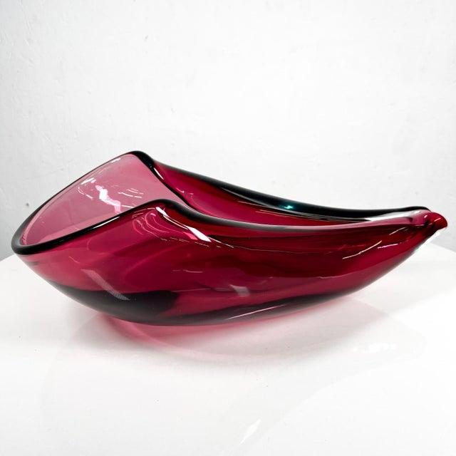 1960s Murano Sommerso Bowl Art Glass Organic Modernist Design Italy For Sale - Image 10 of 11