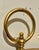 Vintage Oval Italian Giltwood Mirror With Brass Loop Finial For Sale - Image 4 of 11