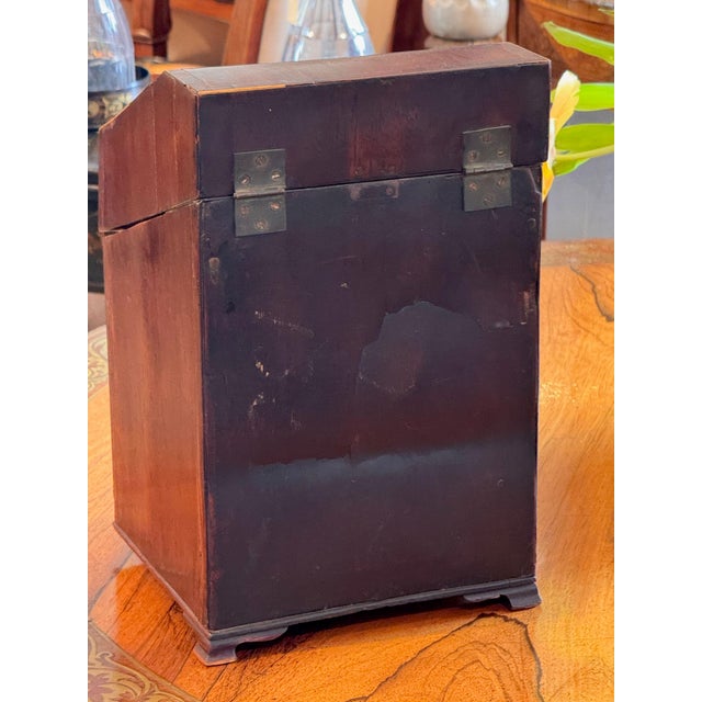 Brown 19th Century English Inlaid Letter Box For Sale - Image 8 of 8