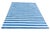 Handmade Cotton Striped Rug, Blue, White and Orange Striped Dhurrie - 8'x10' For Sale - Image 9 of 10