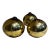 Me1960s Mexico Three Gold Globes Gazing Ball Spheres in Mercury Glass For Sale