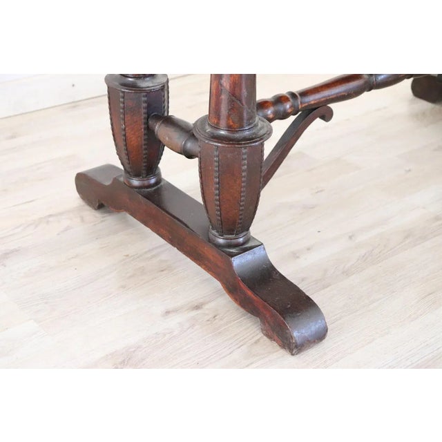 Wood Antique Carved Walnut Desk, 1850s For Sale - Image 7 of 15