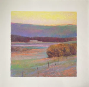 "View to Green Hill" Vintage Landscape Archival Giclee Print by Ken Elliott
