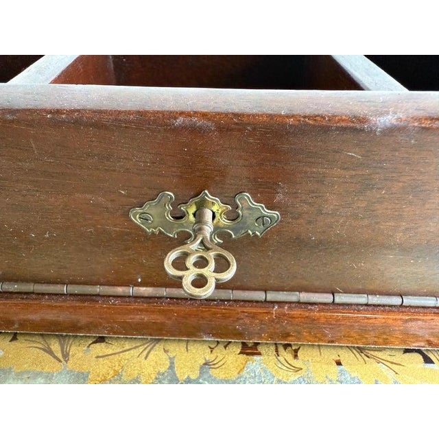 Victorian Tantalus Decanter Set: Crystal, Oak & Brass Hardware For Sale - Image 15 of 18