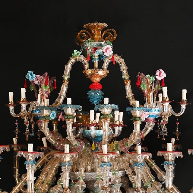 1960s Rezzonico Murano Glass Chandelier Boat Model, 1960s For Sale - Image 5 of 7